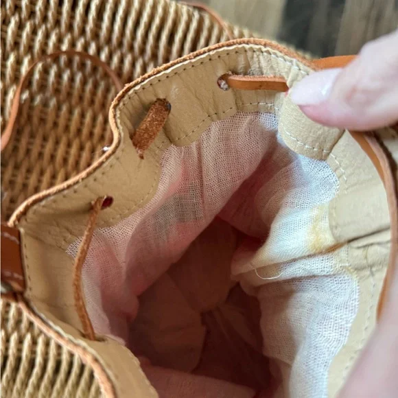 Stylish Pink and Brown Women's Bucket Bag - Picture 4 of 9